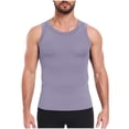 thumbnail image 2 of hoksml Men's Compression Tank Top, Polyester-Spandex Athletic Shirt for Workout, Running, and Gym Use, 2 of 5