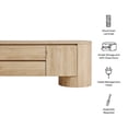 thumbnail image 2 of Duval  71 Inch Oval  TV Cabinet in Light Oak, 2 of 10