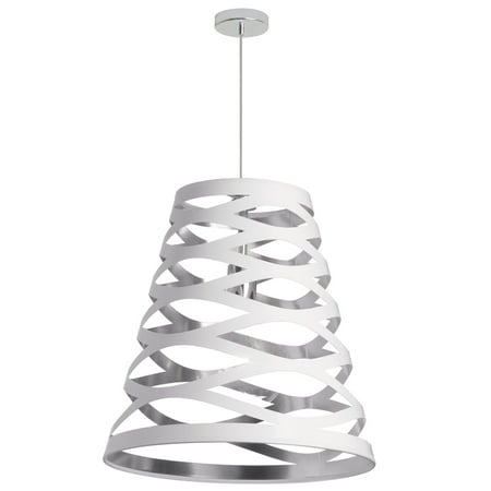

Dainolite 1 Light Cut Out Pendant JTone - White/Silver