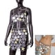 thumbnail image 2 of Women Sparkly Acrylic Star Sequins Crop Top Camisole Sexy Hollow Out Body Chain Jewelry Cover Up Vests Festival Outfit Silver, 2 of 5