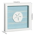 thumbnail image 2 of Wooden Pendant Bedroom Listing Light Teal Frame Home Decoration Shell Beach Beach Wall Decoration Marine Theme, 2 of 8