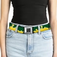 thumbnail image 5 of Buckle-Down Belt, Seatbelt Buckle Belt, Seattle Skyline Green Yellow, 34 to 52 Inches, 5 of 9