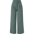 thumbnail image 4 of Commuting Work Wide Leg Pant for Women with Pocket Versatile Solid Color High Waist Pants Casual Loose Straight Leg Pants, 4 of 6