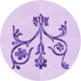 thumbnail image 1 of Ahgly Company Indoor Round Patterned Tyrian Purple Area Rugs, 5' Round, 1 of 6