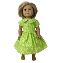 Doll Clothes Superstore  18-Inch Doll Lime Dress – Handmade & Casual Style
