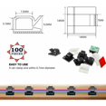 thumbnail image 5 of 100 clips adhesivos para cables, gestión de cables, organizador de cables eléctricos de plástico, organizador de cables, clip para asegurar cables, color negro, 5 of 5