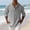 Gray, variant on IROINNID Men Solid Slub Linen Blend Mandarin Collar Half Button Henley Shirt Roll Tab Adjustable Long Sleeve Loose Breathable Casual Vacation Pullover Top(Pink,M)Blouses & Tops