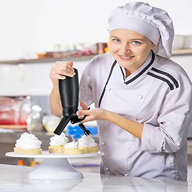 Buy Cream Whipper Whipped Cream Dispenser, Large 500ml Black Aluminum