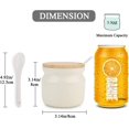 thumbnail image 2 of Azucarero de cerámica, 230 ml, té, café, azucarero con tapa y cuchara, tarro de especias para azúcar, sal, condimentos para cocina, hogar, blanco ER, 2 of 4