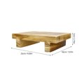 thumbnail image 2 of HINTRMENT Farmhouse Step Stool Wooden Rectangular Khaki 1 Set, 2 of 8