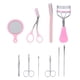 thumbnail image 2 of Tiradoras de Cejas Trimmer, Extracto de Acné Auricador de Acero inoxidable Cejas de Cejas Kit de Peluquería Para Pestas Portátiles para Mujeres para viajar en Casa, 2 of 7