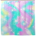 thumbnail image 4 of Coolnut Bright Unicorn Rainbow Bath Shower Curtain Liners 72x72in 100% Polyester Waterproof with Curtain Hook, 4 of 6