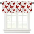 thumbnail image 2 of Red Butterfly Polka Dot Texture Curtain Home Decoration Living Room Short Curtains Window Treatments For Kitchen Bedroom, 2 of 6