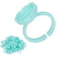 thumbnail image 4 of Anillos De Pegamento Para Pestañas, Copa De Anillo De Soporte De Pegamento Para Pestañas 100 Piezas Gran Flexibilidad Para Sujetar El Pegamento De Pestañas Para Un Fácil, 4 of 8
