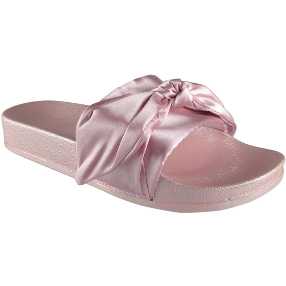Slides Shoes | Flat Shoes | Ladies Flat Shoes | Slippers For Women | Comfy Plain Rubber Bow Sliders Shoes