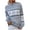 Gray, variant on Womens Long Sleeve Sweater Ladies Christmas Sweaters Mock Neck Casual Holiday Xmas Knitted Pullover Graphic Tops Gray, M