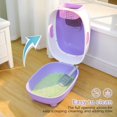 thumbnail image 6 of Fully Enclosed Cat Litter Box, Large Hooded Kitty Litter Pan with Flip-Top, Odor Control & Anti-Tracking, for Cats Up to 22 lbs, Detachable Design with Scoop, 4 Colors, 6 of 8
