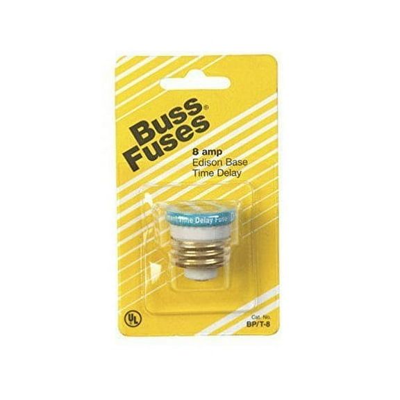 Bussman BP/T-8 8 Amp Dual-Element Time-Delay Edison Base Plug Fuse