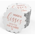 thumbnail image 4 of Inkdotpot Real Rose Gold Foil Hugs & Kisses From The Wedding Tags Favor Hang Paper Tags 50 Piece, 4 of 6