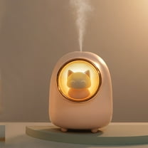 Vikakiooze 2023 Promotion on sale, Quality Evaporative Air Humidifier Wireless Space Capsule Cute cat Mist Maker With LED Night Lamp