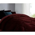 thumbnail image 4 of 1 Piece Luxury U Shape Pattern Comforter By D.N.G. BEDDINGS Premium Super Soft, 1000 Thread Count 100% Egyptian Cotton Twin/Twin XL Size Wine Color, 4 of 9