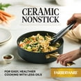 thumbnail image 3 of Farberware Forged Induction Ceramic Nonstick Saute Pan with Lid, 3 Quart, Black, 3 of 8