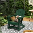 thumbnail image 2 of Costaelm Paradise Adirondack Outdoor Patio Rocking Chair, Dark Green, 2 of 8
