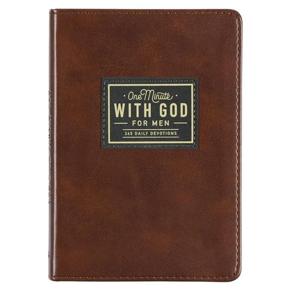 2026 One Minute with God Notebook for Men, A Brown Notebook Are Used to Record 365 Days of Prayer, Bible prayer tracking Notebook