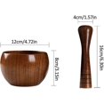 thumbnail image 4 of Wooden Mortar And Pestle, Great For Manual Ginger, Spices, Garlic Press Jujube Medicine Garlic Wuqx, 4 of 4