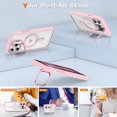thumbnail image 3 of KOMI Magnetic Case for iPhone 13 Pro Max Case with Camera Stand [Compatible with MagSafe] [Military Drop Tested] Shockproof Slim Clear iPhone 13 Pro Max Phone Case for Women Men Pink, 3 of 5
