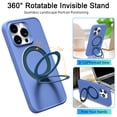 thumbnail image 2 of Magnetic Case for iPhone 11 with Hidden Ring Stand, Slim Kickstand Case Compatible with MagSafe Shockproof Soft Microfiber Lining Protective Case Cover for iPhone 11, Darkblue, 2 of 6