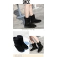 thumbnail image 4 of Yazi Snow Boots Womens Camille Faux Fur Lined Suede Boot Waterproof Faux Suede Boots, 4 of 9