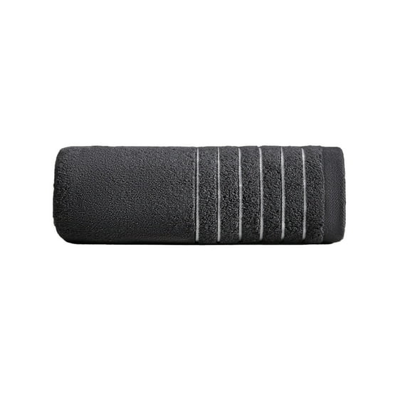 Dark Gray Dark Grey Striped Bath Towel 74X34Cm Premium Cotton Fabric Quick-Dry Absorbent Bathroom Essential Soft Touch Home Textile #6583b