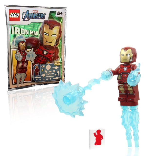 LEGO Marvel Avengers Super Heroes Minifigure - Iron Man (with Silver Hexagon and Power Blasts) 76166 LEGO -