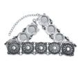 thumbnail image 2 of Bling Jewelry Womens  Concho Faux Turquoise Choker Necklace in Oxidized Silver, 2 of 4