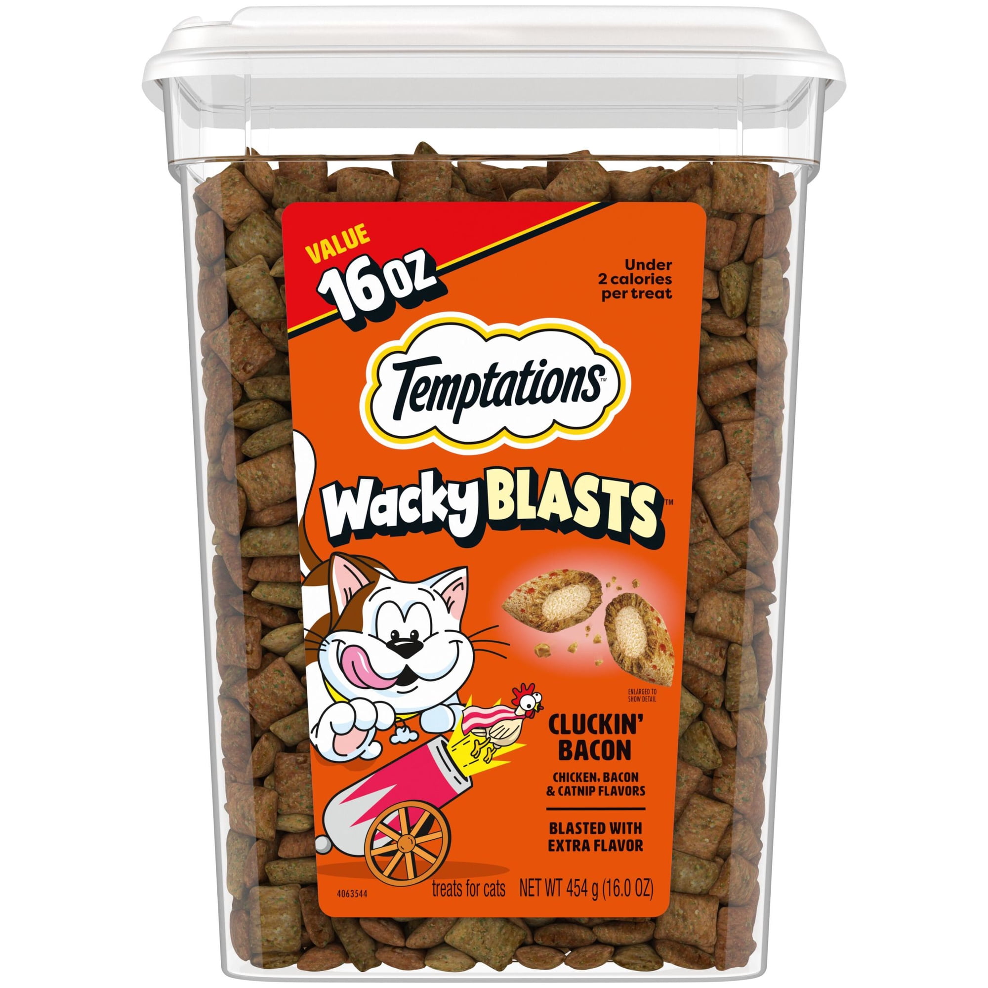 Temptations Cat Treats Wacky Blasts, Cluckin’ Bacon Flavor, 16 oz. Pouch