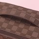thumbnail image 3 of Bolso de maquillaje para mujer, bolso de maquillaje a cuadros de PU, para cosméticos, brochas de maquillaje, 3 of 7