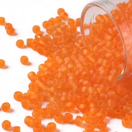 TOHO Round Seed Beads Japanese Seed Beads (10BF) Transparent Frost Hyacinth 8/0 3mm Hole: 1mm about 1110pcs/50g