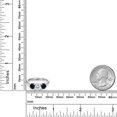 thumbnail image 6 of Gem Stone King 925 Sterling Silver White Topaz and Black Onyx Engagement Ring for Women | 1.85 Cttw | Round 6MM | Gemstone November Birthstone | Size 6, 6 of 6