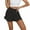 Black, variant on TAGOLD Womens Summer Summer Shorts Pants,Women's Cotton And Linen Casual Pants With Ruffles Elastic Waist Drawstring Shorts