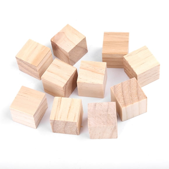 Cubes en Bois pour Artisanat, Forme Carrée Longue Durée de Vie. Matériaux d'Artisanat en Bois DIY Cubes en Bois 50 Pcs pour Décorations de Maison.