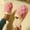 Pink, variant on Women Bubble Fuzzy Ribbed Trim Closed Toe Slippers Soft Plush Warm Indoor House Slides White 7-8