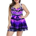 thumbnail image 1 of Womens Halter Swimdress Plus Size Two Piece Swimsuit Tankini Set, 1 of 4