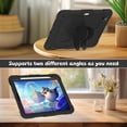 thumbnail image 5 of FJLBDE Case for iPad Pro 11 Inch 2022/2021/2020/2018 with Butterfly Stand, Heavy Duty Rugged Protective Cover with Shoulder Strap for Kids Girls, Black, 5 of 7
