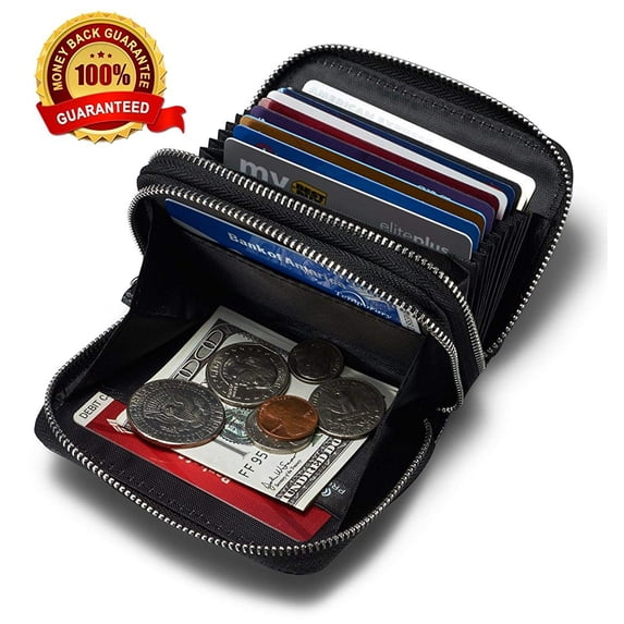 Women's Wallets Leather Wallets for Women Rfid Secure Card Wallet Small Purse