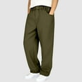 thumbnail image 2 of Kids Cargo Pants Boys Elastic Waist Drawstring Baggy Cargo Pants With Pocket Loose Fit Sweatpants Joggers Boys Pants Size 9-10 years, 2 of 7