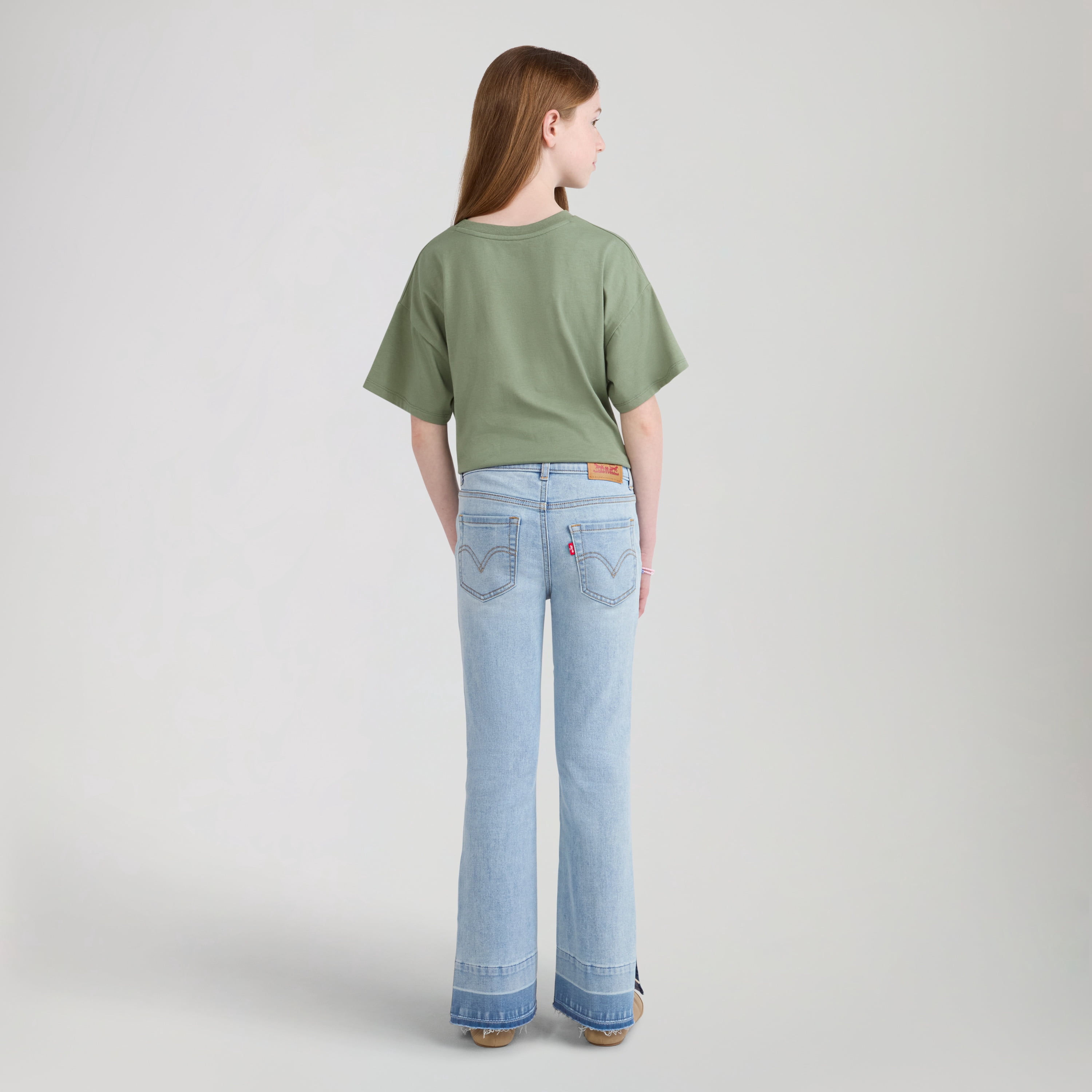 Levi Girls 726 Flare Denim Jean with Released Hem, Sizes 4-6X