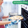 thumbnail image 7 of 2 Pack Pot Holders for Kitchen Heat Resistant Hot Pads Sets for Cooking Baking Blue Ink Pattern, 7 of 7