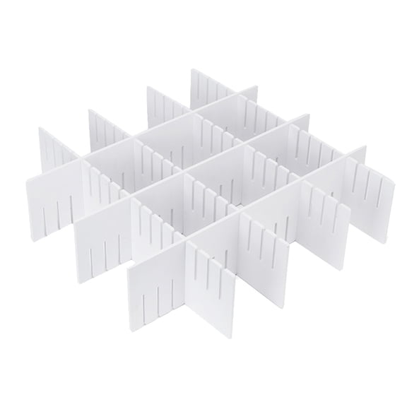 Masteelf  5 Pcs Dividers for Drawers Shelving Unit Storage Bins White