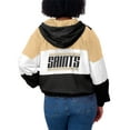 thumbnail image 5 of Women's WEAR by Erin Andrews  Black New Orleans Saints Color Block Full-Zip Windbreaker Jacket, 5 of 5